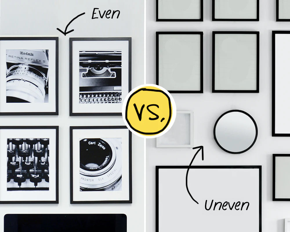 Get the space between picture frames right